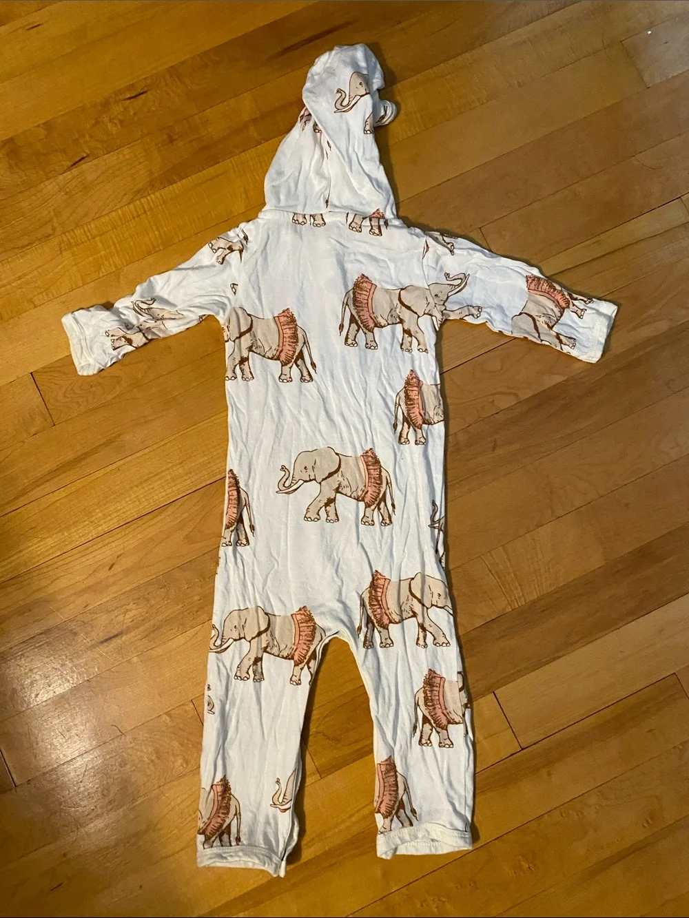 Milkbarn elephant tutu Hooded footless Onesie 6-12 mo